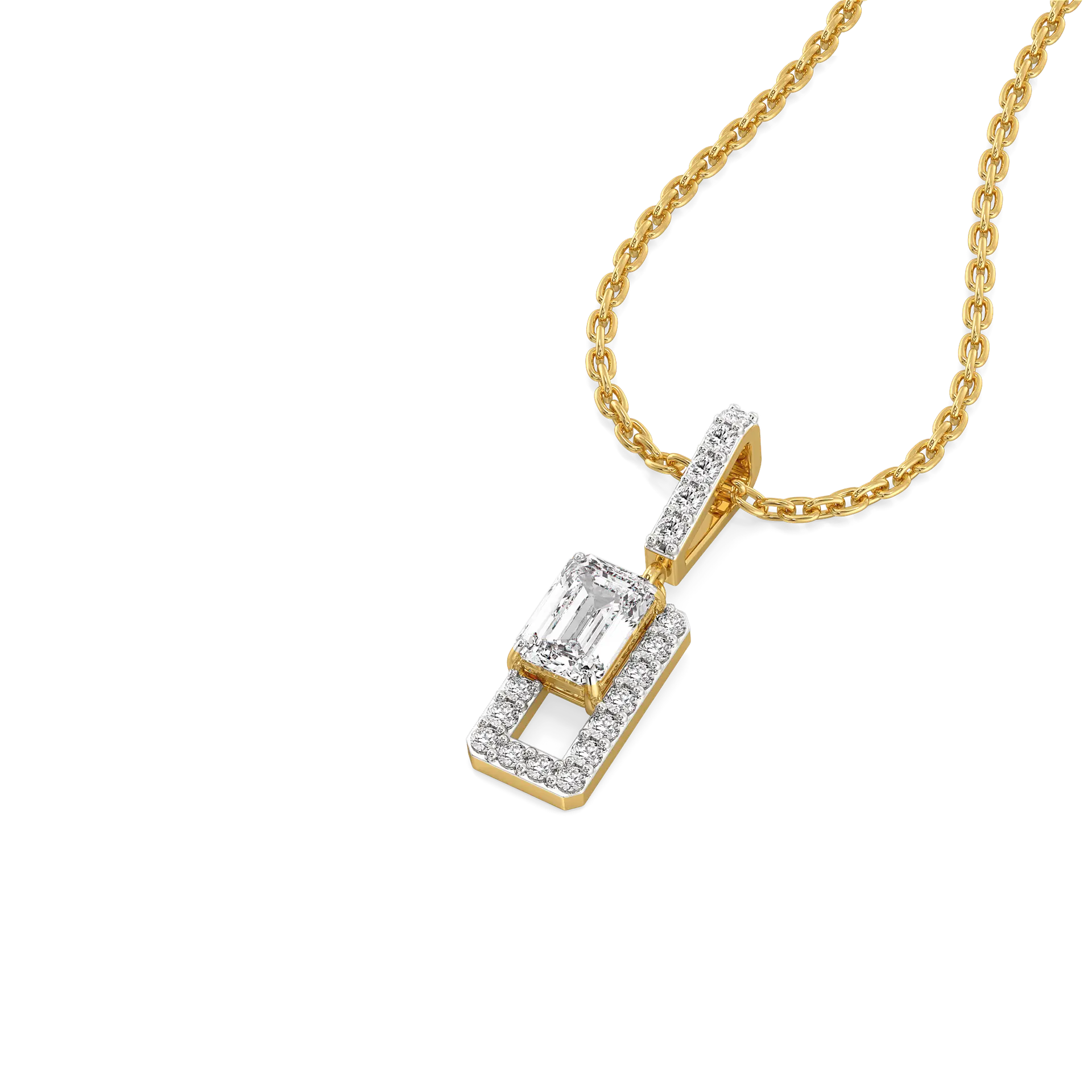 Forever Emerald - Pure Gold Lab Diamond Solitaire Pendant — image 1