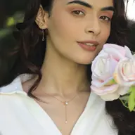 Four Leaf Cascade - Lab Diamond Lariat Necklace thumbnail 6