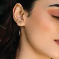 Four Leaf - Lab Diamond Cascade Earrings thumbnail 1