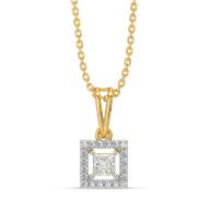 Framed Brilliance - Pure Gold Lab Diamond Pendant thumbnail 1