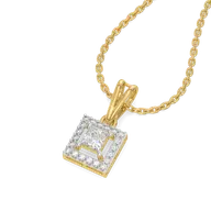 Framed Brilliance - Pure Gold Lab Diamond Pendant thumbnail 2