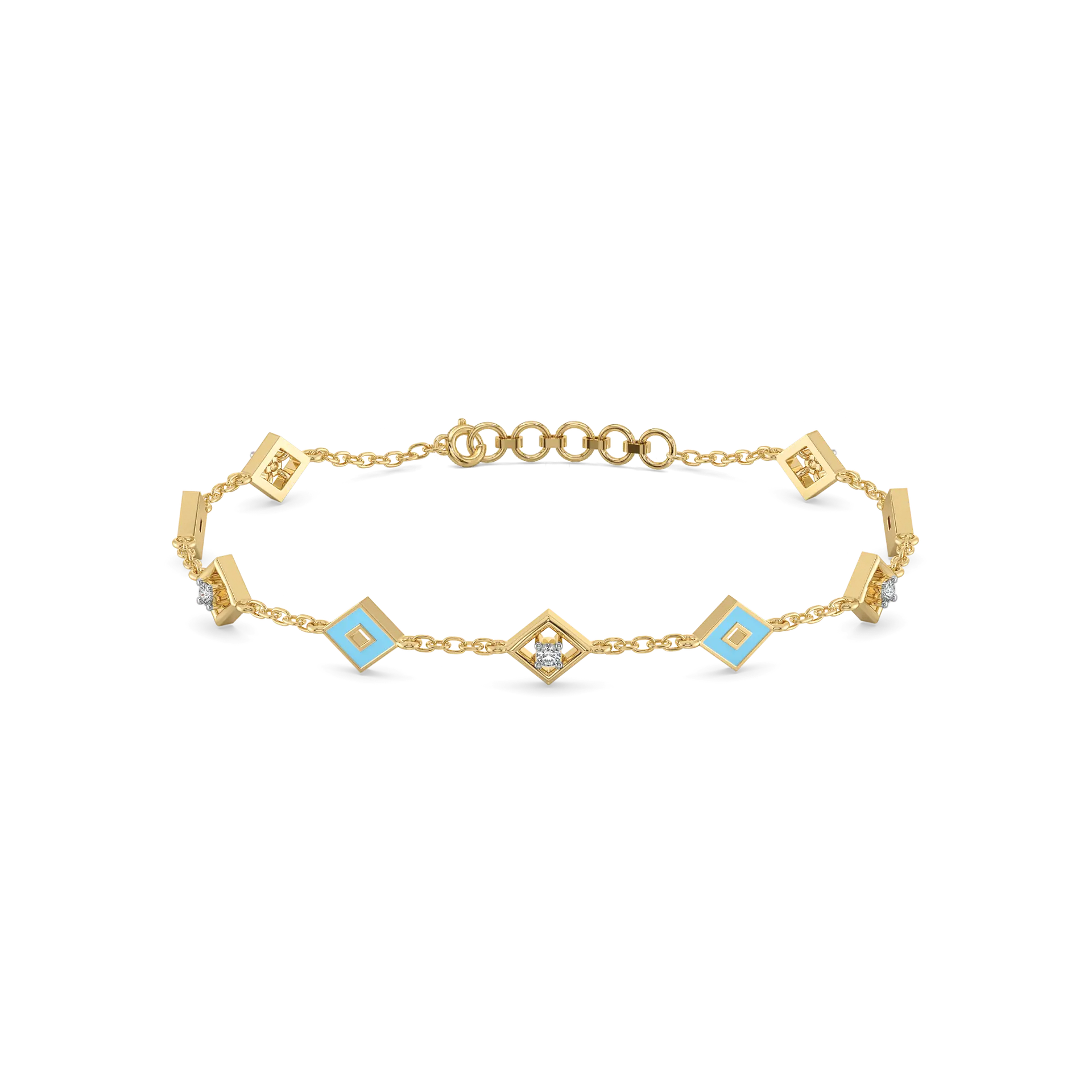 Frosted Serenity - Lab Diamond Snowflakes Bracelet — image 1