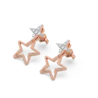Galaxy Charm Ear Jacket - Lab Diamond Earrings thumbnail 1