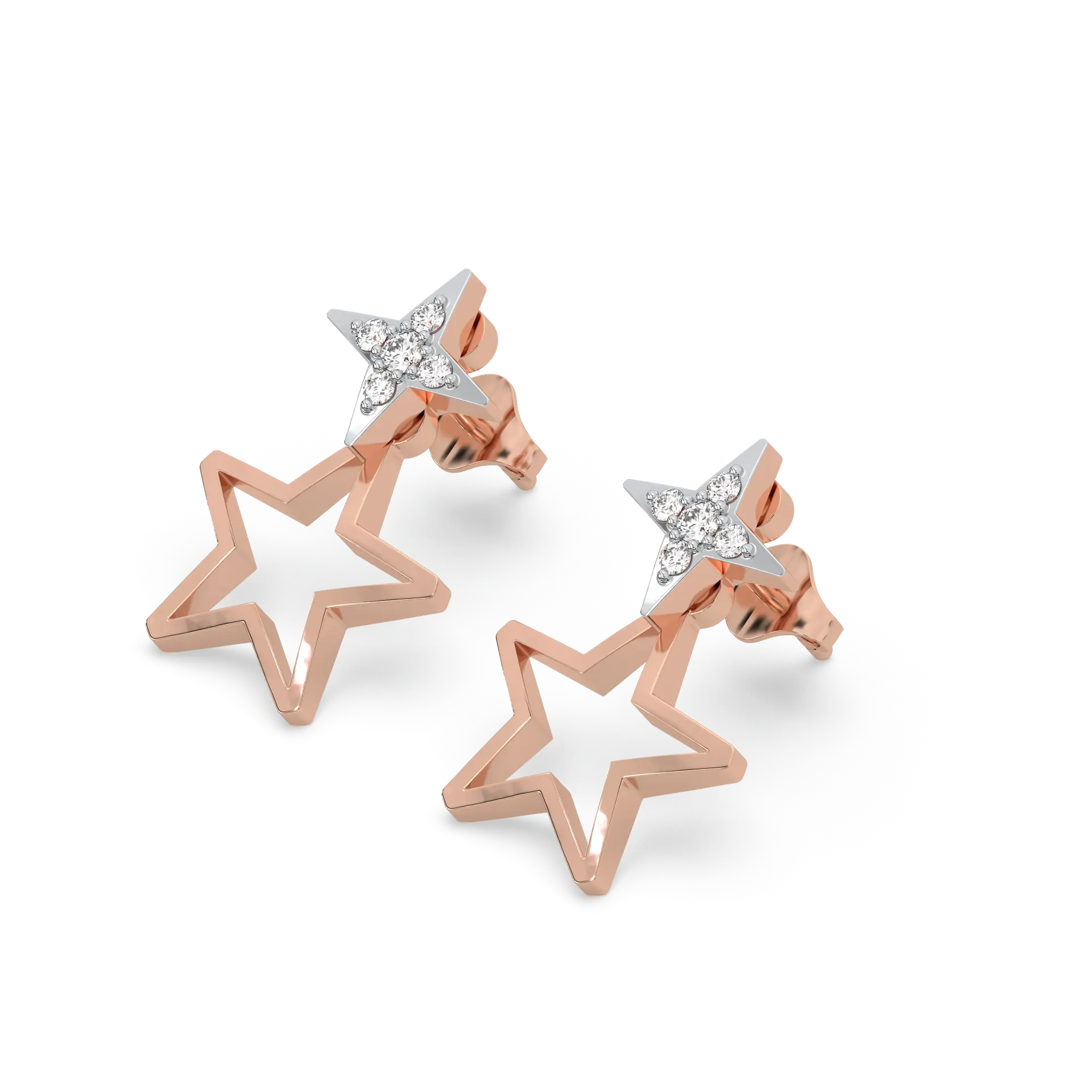 Galaxy Charm Ear Jacket - Lab Diamond Earrings — image 1
