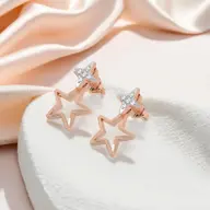 Galaxy Charm Ear Jacket - Lab Diamond Earrings thumbnail 3