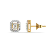 Gatsby Glamour - Pure Gold Lab Diamond Stud Earrings thumbnail 3