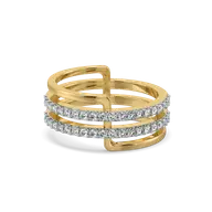 Geometric Statement - Lab Diamond Cocktail Ring thumbnail 4