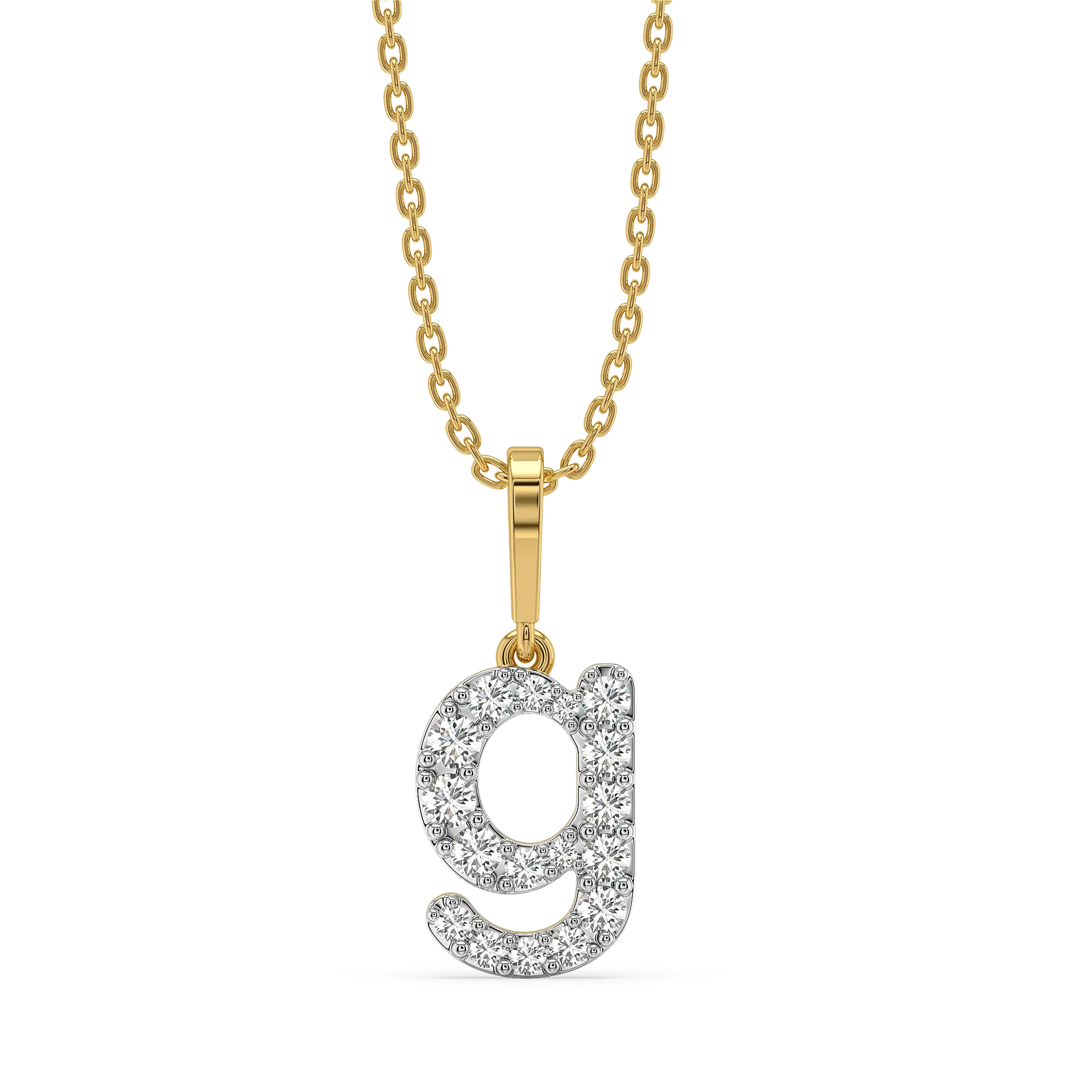 Glow-Up G - Lab Diamond Alphabet Pendant — image 1