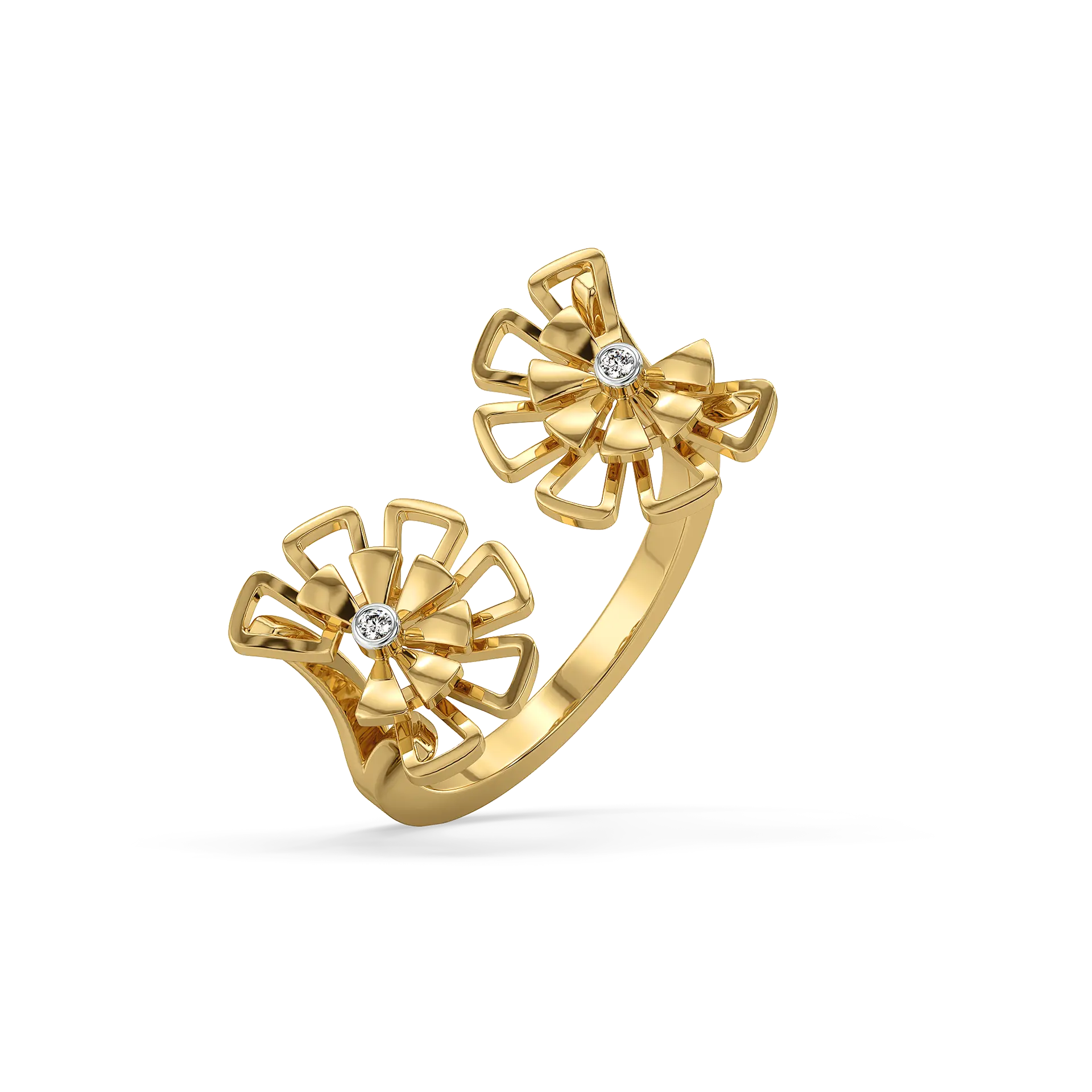 Golden Edge - Lab Diamond Open-Top Ring — image 1