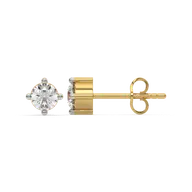 Golden Edge - Lab Diamond Solitaire Earrings thumbnail 6