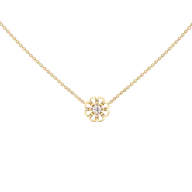 Golden Edge - Lab Diamond Solitaire Necklace thumbnail 1