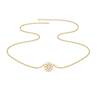 Golden Edge - Lab Diamond Solitaire Necklace thumbnail 4
