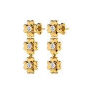 Golden Glow Petal - Lab Diamond Drop Earrings thumbnail 1