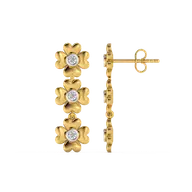 Golden Glow Petal - Lab Diamond Drop Earrings thumbnail 4