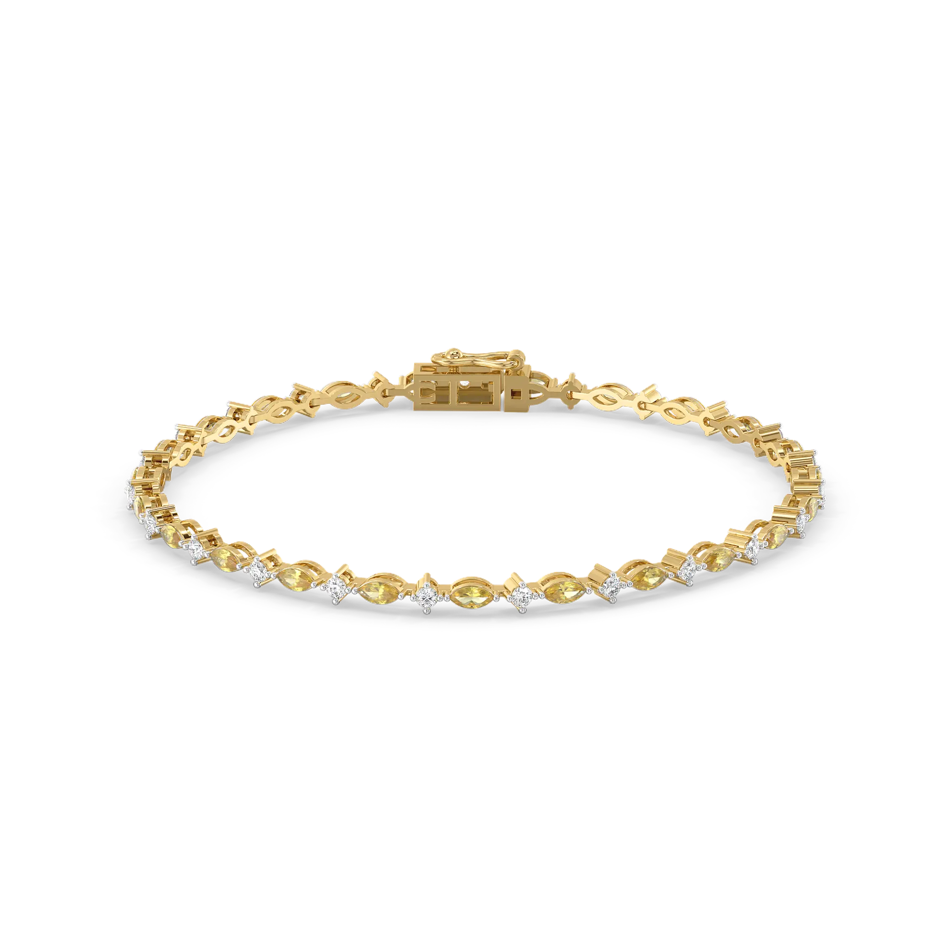 Golden Hour - Lab Diamond and Citrine Tennis Bracelet