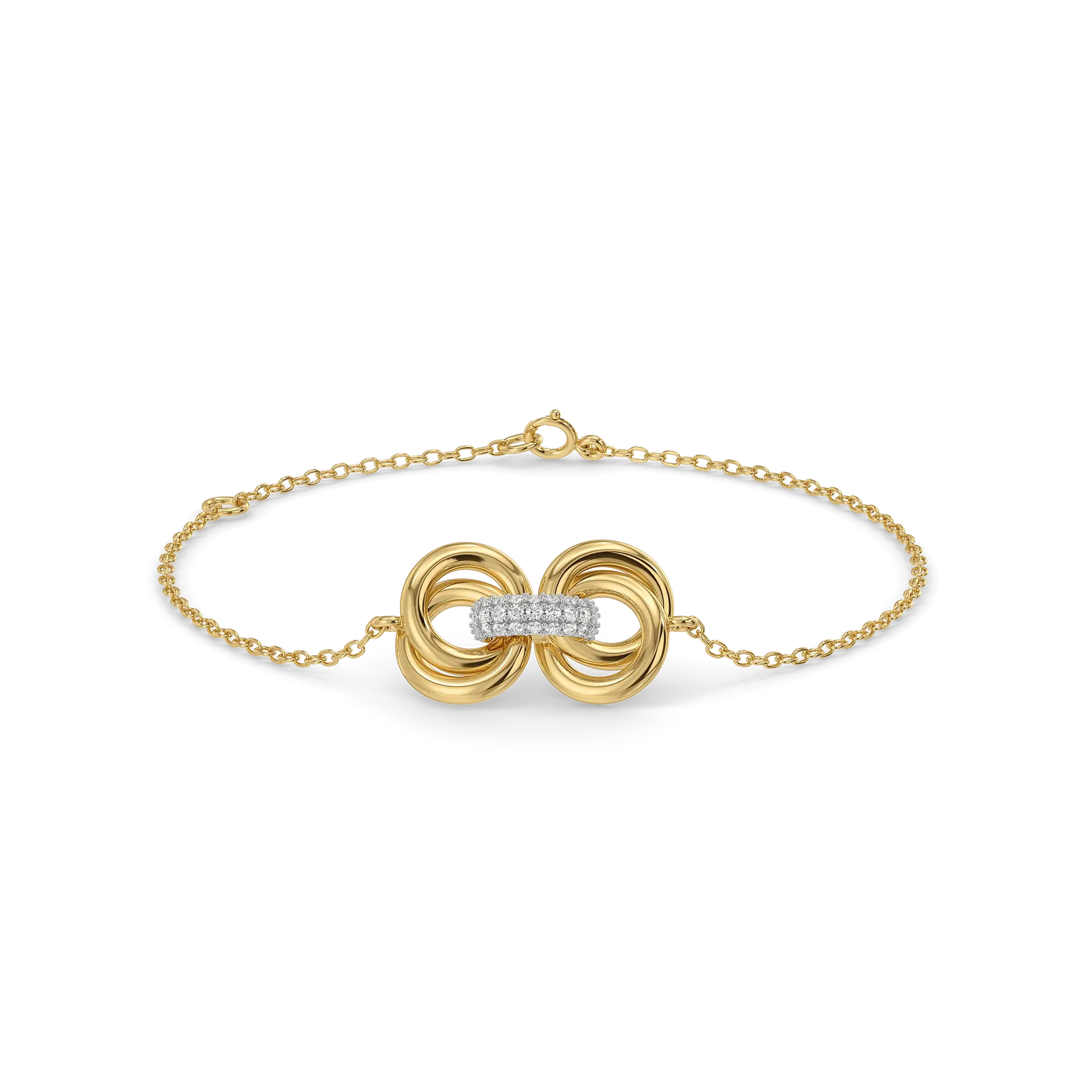 Golden Knot - Lab Diamond Bracelet