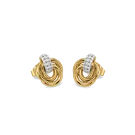 Golden Knot - Lab Diamond Earrings thumbnail 1
