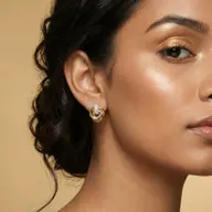 Golden Knot - Lab Diamond Earrings thumbnail 2