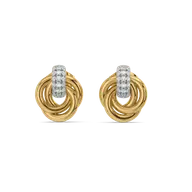 Golden Knot - Lab Diamond Earrings thumbnail 3