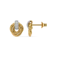 Golden Knot - Lab Diamond Earrings thumbnail 5
