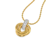 Golden Knot - Lab Diamond Pendant thumbnail 1