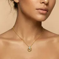 Golden Knot - Lab Diamond Pendant thumbnail 2