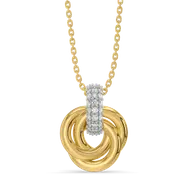 Golden Knot - Lab Diamond Pendant thumbnail 3