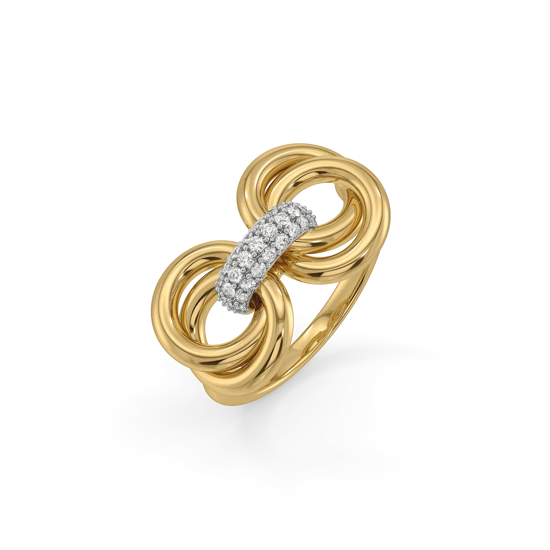 Golden Knot - Lab Diamond Rings