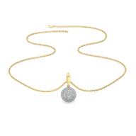 Golden Sphere - Lab Diamond Necklace thumbnail 3