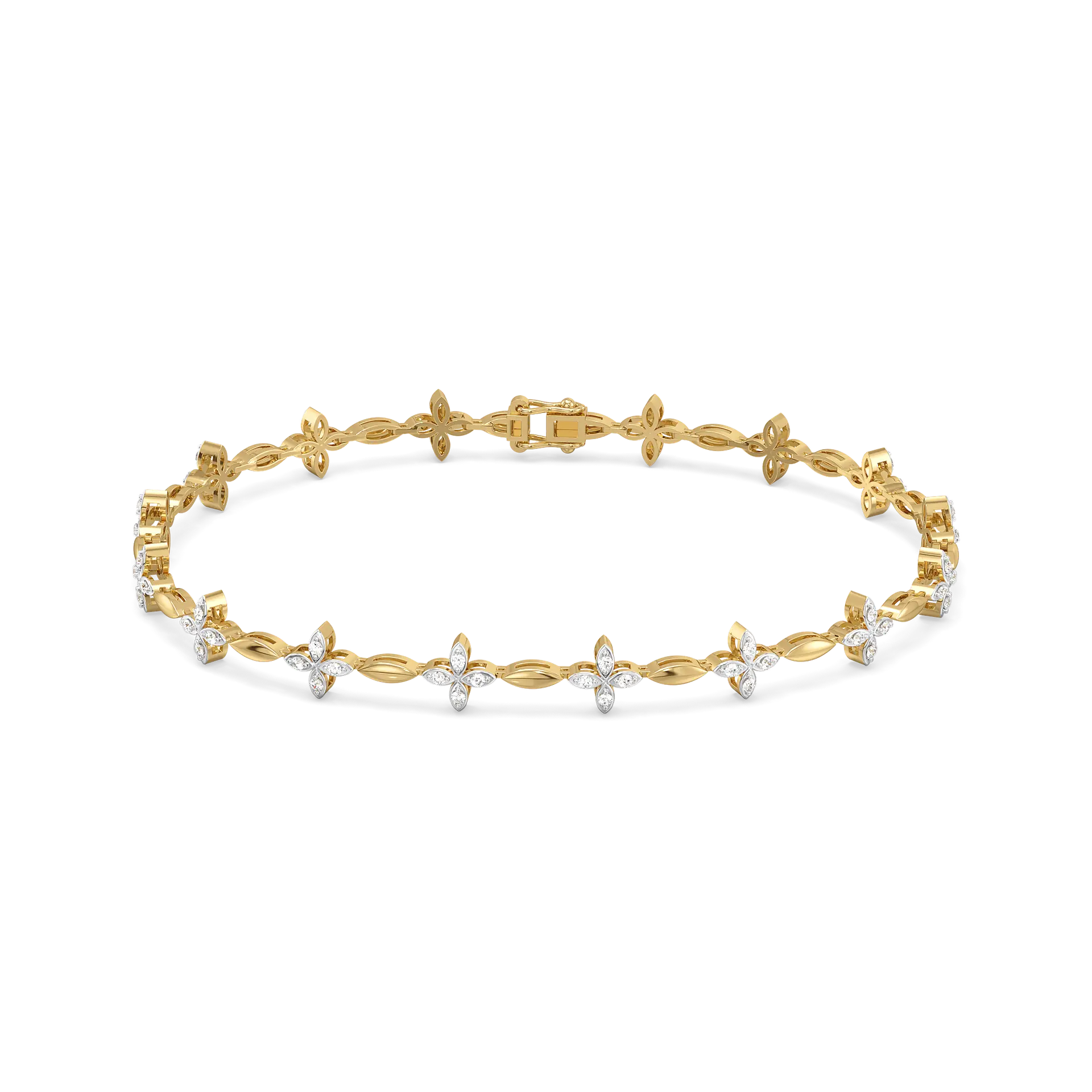 Golden Spring - Lab Diamond Tennis Bracelet