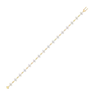 Golden Spring - Lab Diamond Tennis Bracelet thumbnail 5