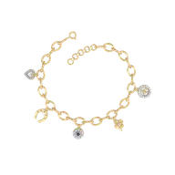 Good Vibes - Lab Diamond Charm Bracelet thumbnail 3