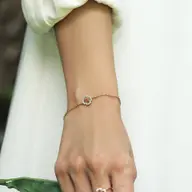 Grace Blossom - Lab Diamond & Ruby Bracelet thumbnail 2