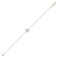 Grace Blossom - Lab Diamond & Ruby Bracelet thumbnail 5