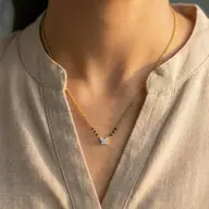 Grace in Flight - Lab Diamond Mangalsutra Necklace thumbnail 1