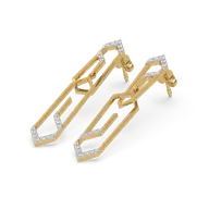 Groove Rhythm - Lab Diamond Drop Earrings thumbnail 2