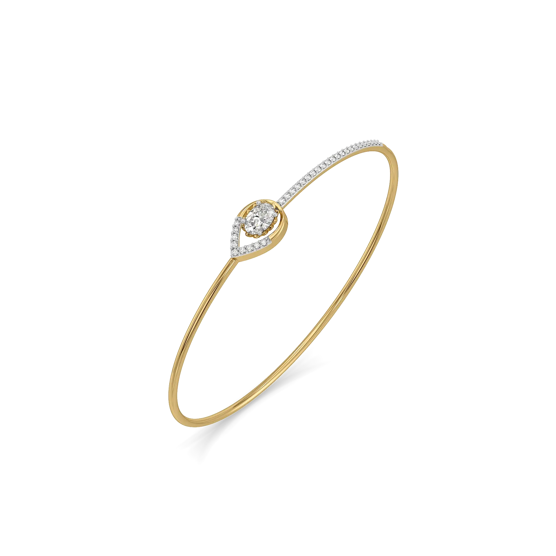 Halo Cluster Lab Grown Diamond Bangle