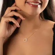 Halo - Lab Diamond Pendant Necklace thumbnail 2