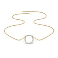 Halo - Lab Diamond Pendant Necklace thumbnail 4