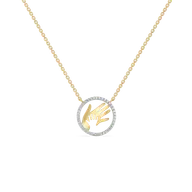 Hand in Hand - Lab Diamond Necklace thumbnail 2