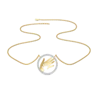 Hand in Hand - Lab Diamond Necklace thumbnail 4