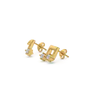 Harmony Beam - Lab Diamond Stud Earrings thumbnail 1