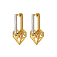 Heart Huggies - Lab Diamond Earrings thumbnail 1