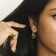 Heart Huggies - Lab Diamond Earrings thumbnail 6