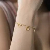 Hearts Unfold - Lab Diamond Charm Bracelet thumbnail 2