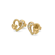 Hearts Unfold - Lab Diamond Stud Earrings thumbnail 1