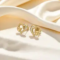 Hearts Unfold - Lab Diamond Stud Earrings thumbnail 3
