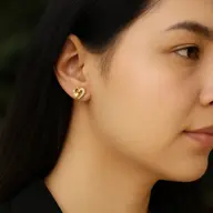 Hearts Unfold - Lab Diamond Stud Earrings thumbnail 6
