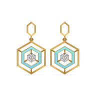 Hexa Glam - Lab Diamond Drop Earrings thumbnail 1