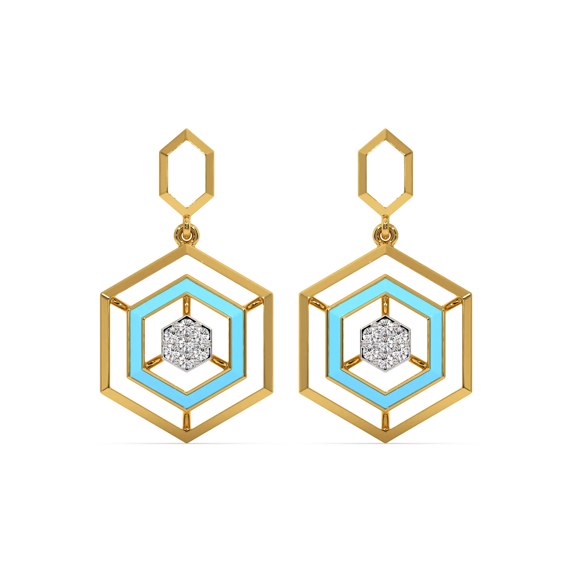 Hexa Glam - Lab Diamond Drop Earrings — image 1